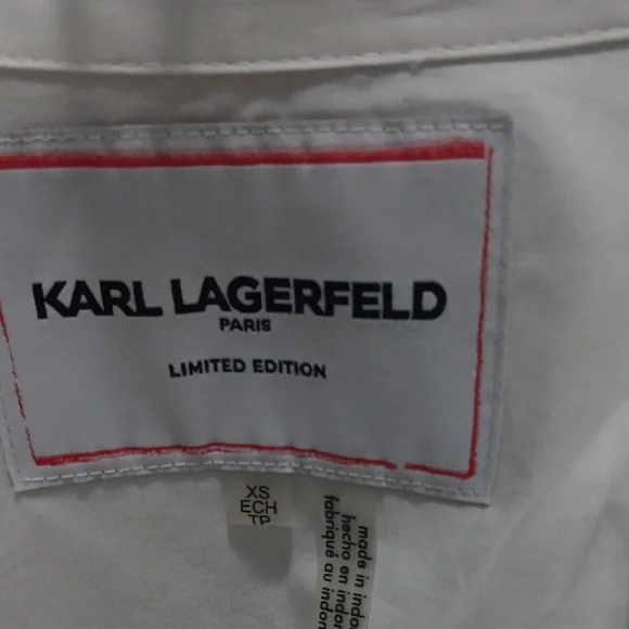 Karl Lagerfeld White Shirt with Stud Accents - Picture 3 of 7